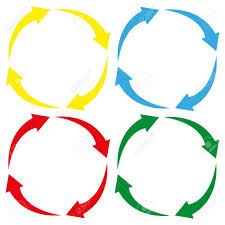 Arrow Circle Icon Cycle Signs Colored