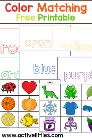 color sorting printable activity