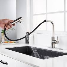 forious kitchen faucet brushed nickel