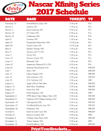 Sat, feb 13 5:00 pm et. Printable Nascar Xfinity Series Schedule Nascar Xfinity Schedule
