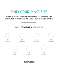 Size Guide The Jewel Hut Within Pandora Ring Size Chart