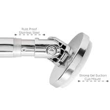 Suction Cup Mount Curved Shower Rod