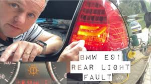 bmw rear light fault bulb warning
