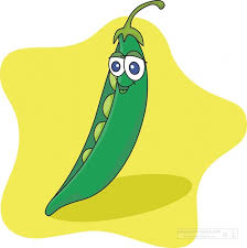 vegetable clipart pea cartoon character