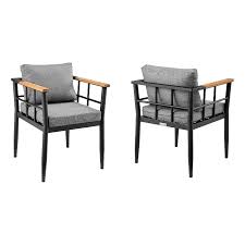 Zoe 24 Inch Patio Dining Chair Set Of 2