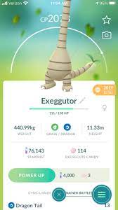 Why does my Exeggutor have such a long neck? I evolved/caught him years ago  and don't remember how this happened. Also is it rare? : r/pokemongo