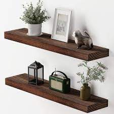 Brown Wood Wall Shelves