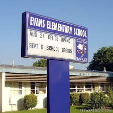 sign for evans elementary