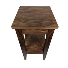 End Table With Storage Wood Side Table