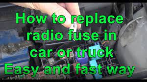 How to replace radio fuse in car or truck. Easy and Fast way. - YouTube