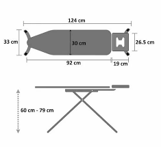 Cura Standard Ironing Board With Press