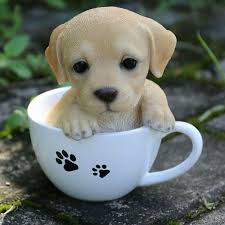 Teacup Puppy Statue Labrador Dog