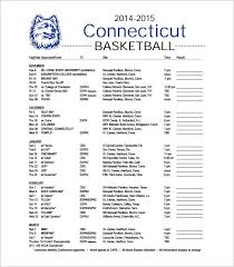 12 Basketball Schedule Templates Samples Doc Pdf Free