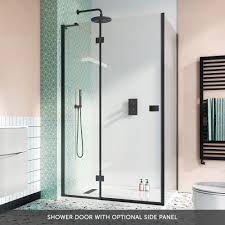 easy clean hinged shower door