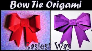 How To Make Paper Made Ribbon Bow Tie How To Fold Paper Bow Tie