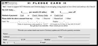 Pledge Card Sample Selo Yogawithjo Co Cards For Fundraising Kupit