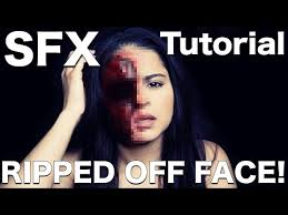 ripped off face sfx make up tutorial