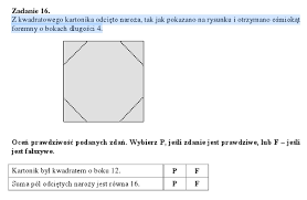 Każdy wielokąt foremny ma tyle osi symetrii, ile ma boków. Z Kwadratowego Kartonika Odcieto Naroza Tak Jak Pokazano Na Rysunku I Otrzymano Osmiokat Foremny O Brainly Pl