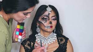 indian skull bridal makeup