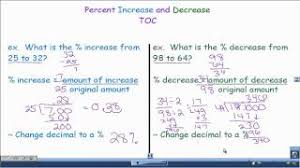 percent increase and percent decrease