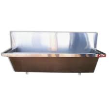 commercial stainless steel wash trough