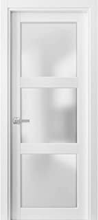 Frosted glass pocket bathroom door, contemporary oak single evokit pocket door frosted glass prefinish. Amazon Com Frosted Glass Doors