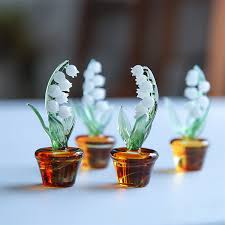 Lily Of The Valley Glass Decor Petite