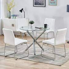 Dining Table Set Round Table Glass