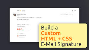 create a custom html css email signature