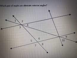 angles are alternate exterior angles