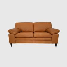 Olson Leather Tufted Loveseat 2 Seater