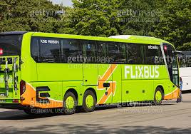 a flixbus bus at a bus station in the