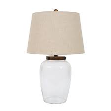3r Studios 24 In Clear Table Lamp With