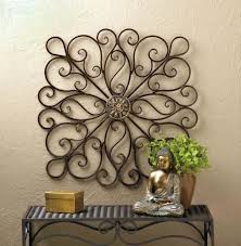 Large Bronze Brown Iron Scrolled Wall