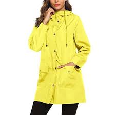 Yellow Pu Raincoat Long Trench Coat
