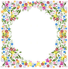spring flower frame vector vector art