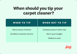 do you tip carpet cleaners and how much