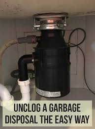 how to unclog a garbage disposal unit
