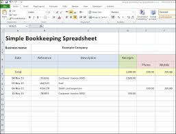 Simple Bookkeeping Spreadsheet Bookeeping Accounting