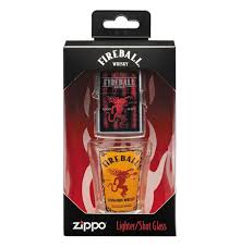 Zippo Fireball Whisky Lighter And Shot