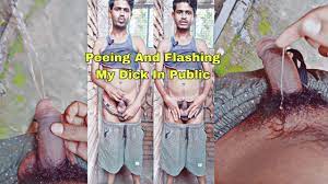 Indian sexy boy flashing his big cock in the public and after that he's  peeing in the outside watch online