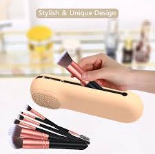 portable silicone makeup brush case