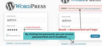 recover lost wordpress localhost pword