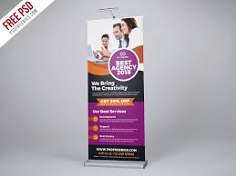professional agency roll up banner psd