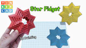 star fidget with tinkercad 3d print