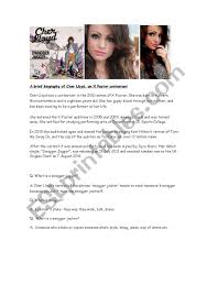 English Worksheets Swagger Jagger Song By Cher Lloyd