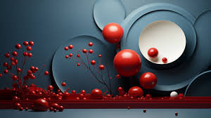 abstract colorful 3d spheres wallpaper