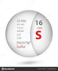 Sulfur Icon Badge Style Periodic Table Element Sulfur Icon
