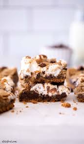 s mores chocolate chip cookie bars a