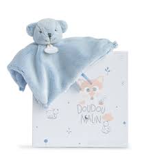 doudou baby comforter bear blue